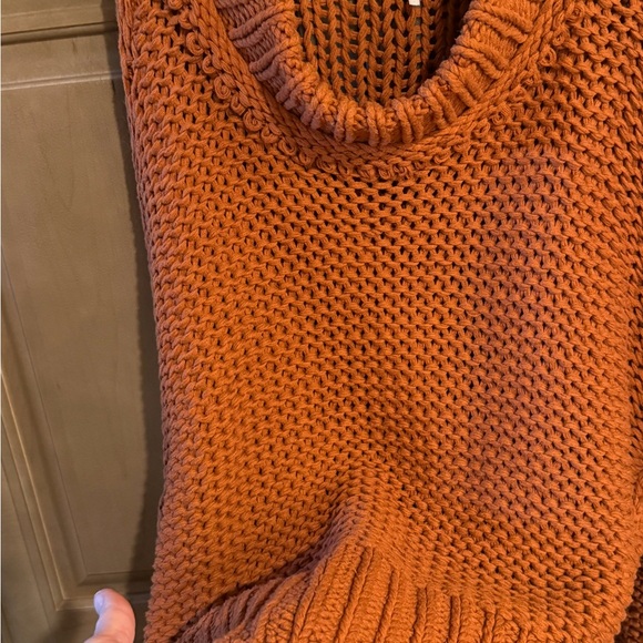 Free People Rust Cowl Neck Sweater - Picture 6 of 11
